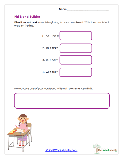 Word Builder Worksheet