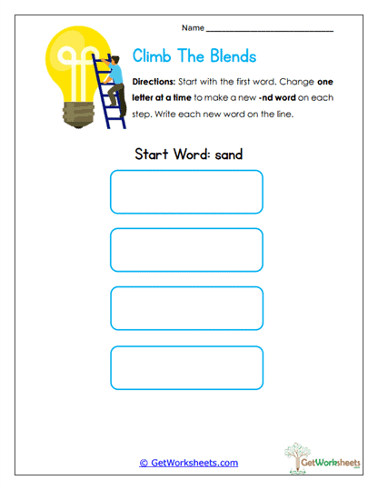 Word Ladder Worksheet