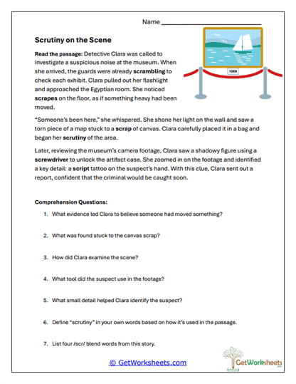 Scrutiny at the Science Fair Worksheet