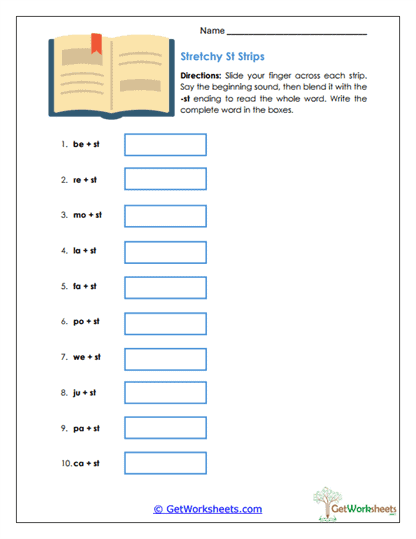 Stretchy St Strips Worksheet