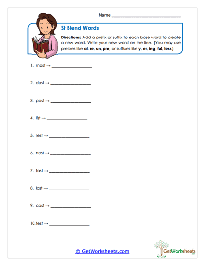 st Words Worksheet