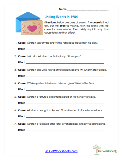 Cause and Effect Relationships Worksheet