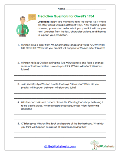 1984 by George Orwell Worksheets